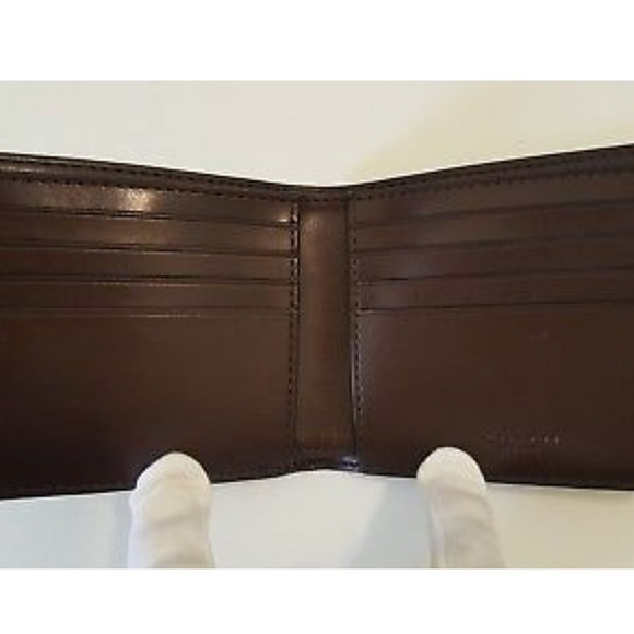 COACH Men’s Double Bill Signature PVC BROWN - Picture 2 of 6